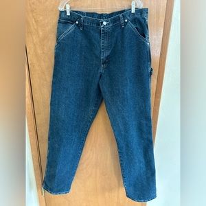 Wrangler Jeans Men's 36X34 Relaxed Fit Med. Wash Denim Carpenter